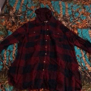 Maurice’s long hooded flannel